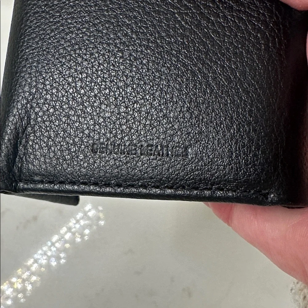 Nordstrom Black Leather Card Holder